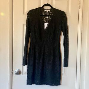 WAYF Black Lace Dress